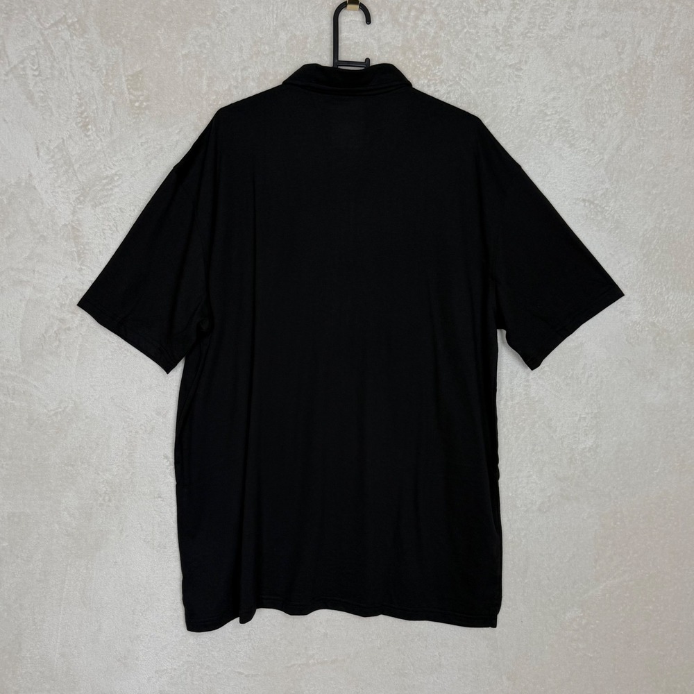 True Classic Mens‎ 2XL Black Short Sleeve Polo Shirt Cotton Blend Preppy